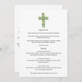 Floral Baptism- of Christening-menu Menu