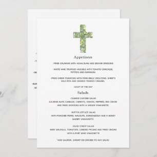 Floral Baptism- of Christening-menu Menu