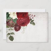 Floral Baptism Photo Invitation Kaart (Achterkant)