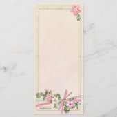 Floral Baptismal-programma 1/5 Programmakaart (Achterkant)