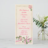 Floral Baptismal-programma 1/5 Programmakaart (Staand voorkant)