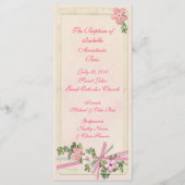 Floral Baptismal-programma 1/5 Programmakaart (Voorkant)