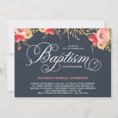 Floral | Baptisme-uitnodiging Kaart (Voorkant)