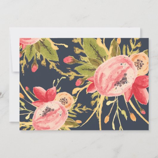 Floral | Baptisme-uitnodiging Kaart (Achterkant)