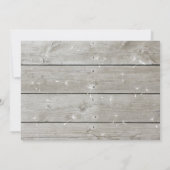 Floral Barn Board Couple's Shower Invitation Kaart (Achterkant)