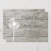 Floral Barn Board Couple's Shower Invitation Kaart (Voorkant / Achterkant)