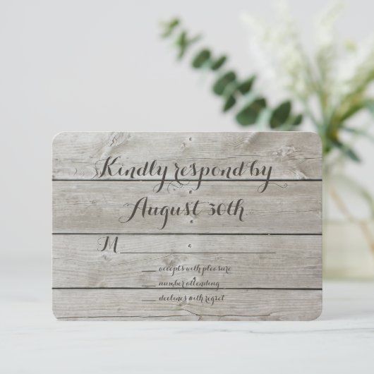 Floral Barn Board RSVP (Staand voorkant)