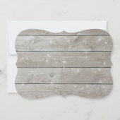 Floral Barn Board Wedding Invitation Kaart (Achterkant)