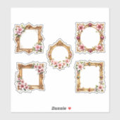 Floral Baroque Frame Cutout Sheet of Stickers (Vel)