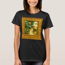 Floral Baroque Portrait T-shirt
