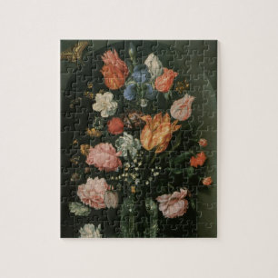 Floral Baroque, Vase van Bloemen in een Niche Legpuzzel