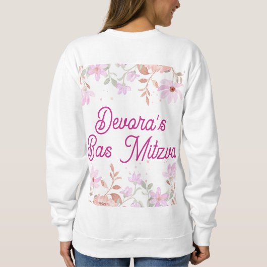 Floral bas mitzva sweatshirt (Achterkant)