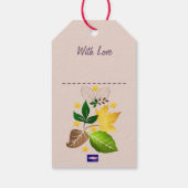 Floral Basket Best Wishes Gift labels Cadeaulabel (Achterkant)