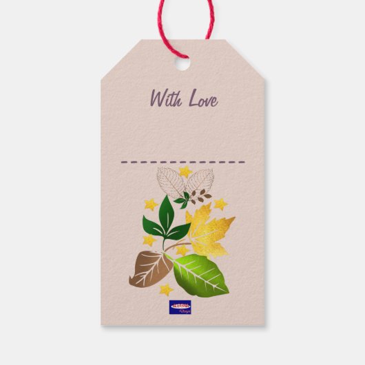 Floral Basket Best Wishes Gift labels Cadeaulabel (Achterkant)