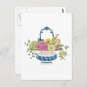 Floral Basket Briefkaart (Voorkant / Achterkant)