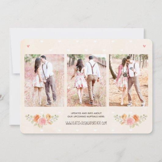 Floral Basketball Save the Date (Achterkant)