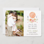 Floral Basketball Save the Date (Voorkant)