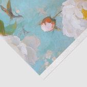 Floral Basset Hound in Blauwgroen Suit Decoupage Tissuepapier (Detail)