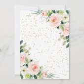 Floral Bat Mitzvah (roze en goudkleurige Waterverf Kaart (Achterkant)