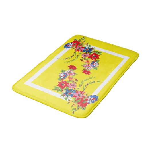  Floral Bath Mat (Gekanteld)