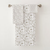 Floral Bath Towel Set Bad Handdoek (Insitu)