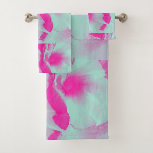 Floral Bath Towel Set Bad Handdoek (Insitu)