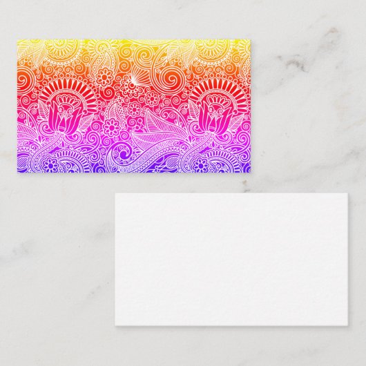 Floral Batik Motif Visitekaartje (Voorkant / Achterkant)