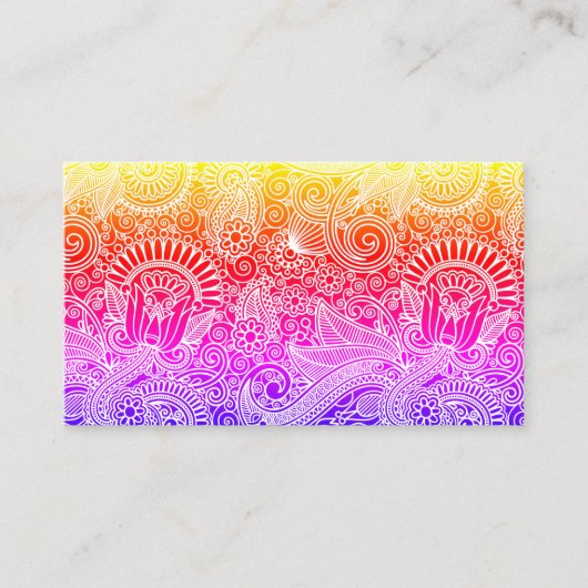 Floral Batik Motif Visitekaartje (Voorkant)