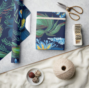 Floral Batik schildert Oekraïense folk schildersti Cadeaupapier