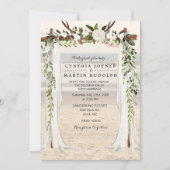 Floral Beach Arbor bruiloft uitnodiging (Voorkant)