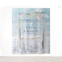 Floral Beach Arbor Weduwfoto achtergrond