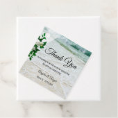 Floral Beach Lace Weddenschap Bedankjes Labels (In situ)