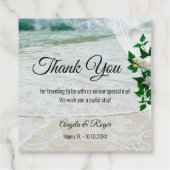 Floral Beach Lace Weddenschap Bedankjes Labels (Achterkant)