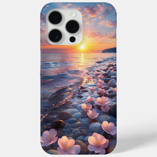 Floral Beach Sunset Telefoonhoesje – Zomer Vibes Case-Mate iPhone Case (Achterkant)