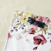 Floral Beach Towel Gepersonaliseerd naam bloemen Strandlaken (In situ)