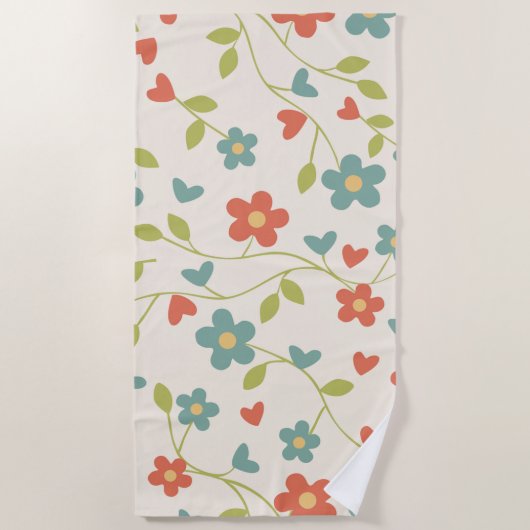 Floral Beach Towel Strandlaken (Voorkant)
