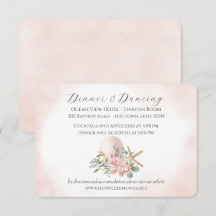 Floral Beach Wedding Reception Kaart