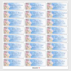 Floral Beach Zomer Bruiloft Gast Adres Label