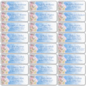 Floral Beach Zomer Bruiloft Gast Adres Label (Voorkant)