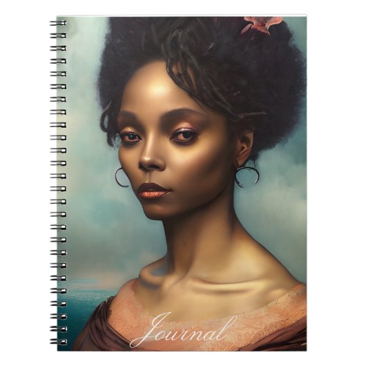Floral Beauful Fantasy Vrouw Journal Notitieboek (Voorkant)