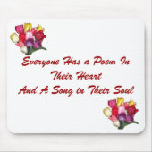 Floral Beauful Love Poem Mousepad Muismat (Voorkant)
