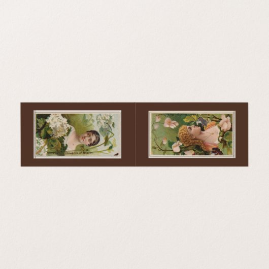 Floral Beauties 50 en 49 bladwijzer Visitekaartje (Buitenkant ongevouwen)