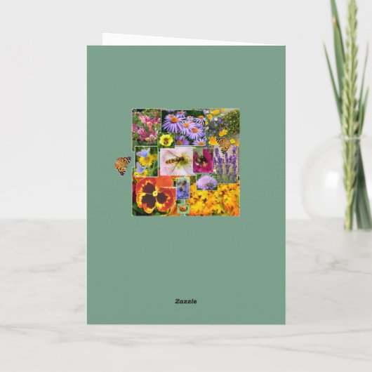 Floral Beauty Aangepaste Tekst Zus Verjaardag Kaar Notitiekaartje (Achterkant)