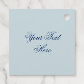 Floral Beauty Abstract Modern Blue Flower Custom Bedankjes Labels (Achterkant)