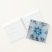 Floral Beauty Abstract Modern Blue Pastel Flower Notitieboek (Binnen)