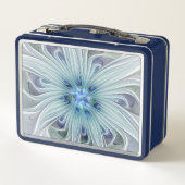 Floral Beauty Abstracte Modern Blue Pastel Flower (Achterkant)