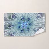 Floral Beauty Abstracte Modern Blue Pastel Flower Bad Handdoek (Handdoek)