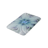 Floral Beauty Abstracte Modern Blue Pastel Flower Badmat (Gekanteld)