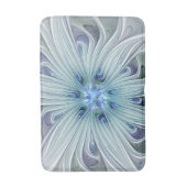 Floral Beauty Abstracte Modern Blue Pastel Flower Badmat (Voorkant Verticaal)