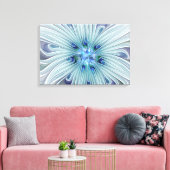 Floral Beauty Abstracte Modern Blue Pastel Flower Canvas Afdruk (Insitu (Woonkamer))